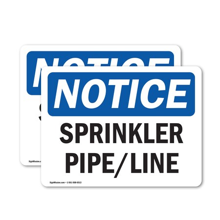 Signmission Sprinkler Pipe Line, 24 in W x Rectangle, Vinyl Decal OS-2PACK-NS-D-1824-L-18399